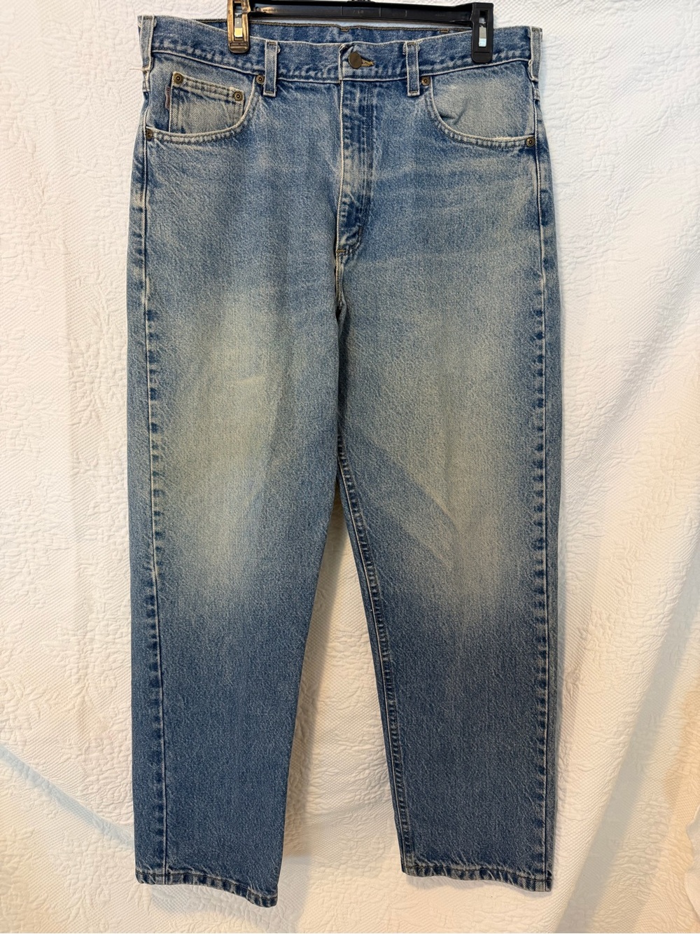 Carhartt B17 DST Relaxed Fit Jeans 36x30 Light Wash Workwear 100% Cotton